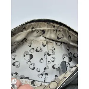 Coach Poppy Metallic Silver Leather Shoulder Bag Purse Logo Vtg Y2K thumbnail 11