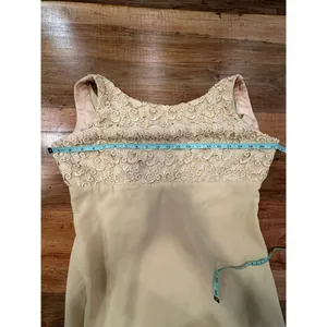 Bari Jay Vintage 60s 70s Lace Bodice Maxi Dress Gown thumbnail 9