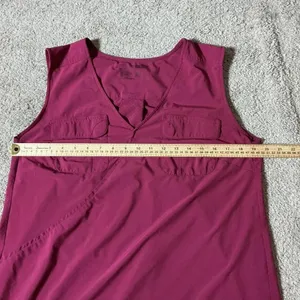5.11 Tactical Womens Sleeveless V-Neck Utility Top‎ Berry Wine Red Size Large thumbnail 3
