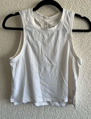 Lululemon Women’s Train‎ To Be Stripe White Tank Top Size 2 thumbnail 1