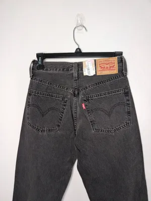 Levis 501 Womens Black Cotton Distressed Cropped Jeans W24 L26 thumbnail 3