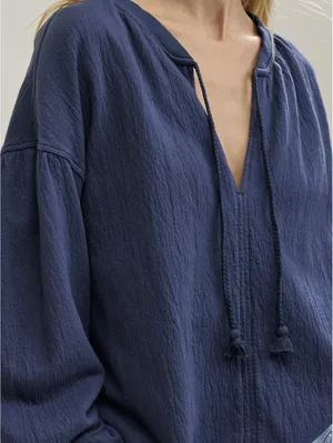 AE Aerie Easy Street Sweatshirt American Eagle NWT Fresh Bright Blue XS thumbnail 2