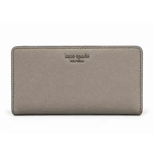 Kate Spade New York Gray Women's Bifold Wallet Zip Coin, Clear ID, Logo thumbnail 4