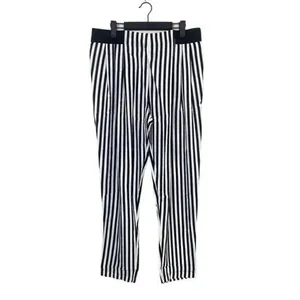 NWT Sans Souci Striped Lightweight Satin Feel Trouser Ankle Pant XL Black White thumbnail 13