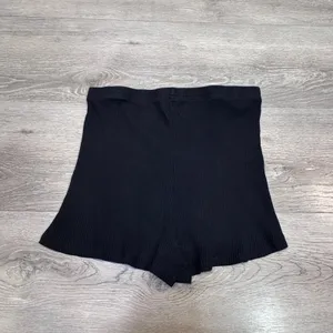 Princess‎ Polly Womens Black Ribbed Knit High Waisted Lounge Mini Shorts Size 6 thumbnail 2