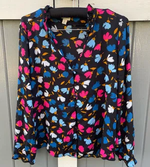 J. Crew‎ Factory Floral Blouse thumbnail 1