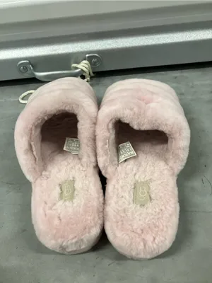 UGG Fluff Yeah Slide Women 11 Pink Sheepskin Platform Slingback Sandal Slippers thumbnail 2