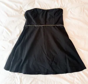 Altar’d State Arianna Black Rhinestone Mini Strapless Dress Size Small thumbnail 1