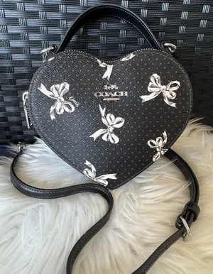 Heart Crossbody Bag With Bow Print thumbnail 8