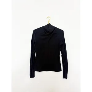 Lululemon Ethereal Long Sleeve Top Black Wrap Turtleneck Lightweight Stretch thumbnail 4