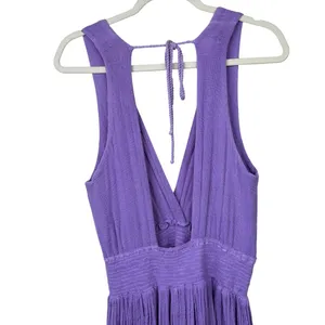 Jen's Pirate Booty Lilac Purple Cotton Shorecrest Gauze Smocked Flowy Maxi Dress thumbnail 7