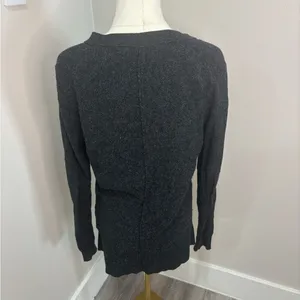 Madewell‎ Kent Cardigan Sweater Heather Charcoal Grey V-Neck Button Front Pocket thumbnail 3