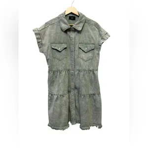 VICI Pearl Snap Button Down Mini Dress thumbnail 2
