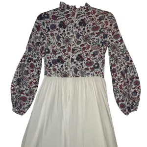 1970s Connie Sage Floral Prairie Empire Waist Maxi Dress Balloon Sleeves XS/S thumbnail 8