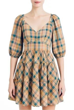 ANTHROPOLOGIE Drew plaid dress size small‎ thumbnail 1
