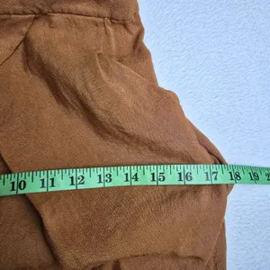 Mango Suit 34Y Burnt Orange Linen Blend V-Neck Mini Dress 3/4 Sleeve‎ Size 4 thumbnail 10