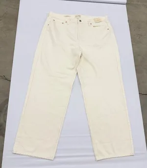 Universal Thread 90s Baggy Mid Rise Relaxed Jeans Cream Off White Size 16 Reg thumbnail 1