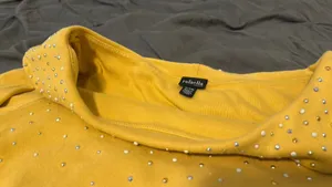 Yellow y2K Sparkly Top  thumbnail 2