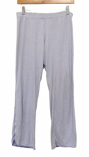 Lake Purple White Striped 100% Pima Cotton Pajama Pants Sz S thumbnail 1