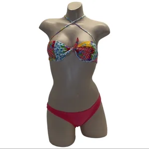 Recco Size Large Brazilian Underwire Floral Top & Coral Bottom Bikini. New thumbnail 3