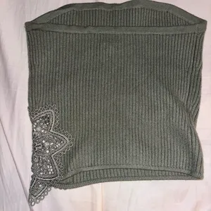 Aerie Sage Green Ribbed Crop top thumbnail 3