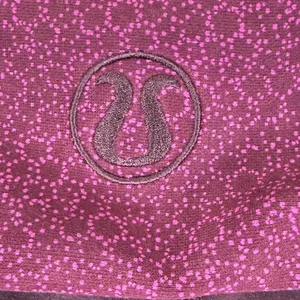Lululemon Scuba Hoodie Full Zip Burgundy Dotted Fleece Sweatshirt Womens Size 10 thumbnail 5