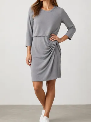 Anthropologie Amadi Striped Jersey Knit Side Knot Dress thumbnail 8