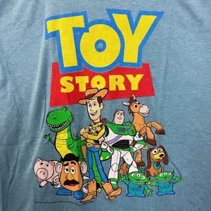 Disney Pixar Toy Story Group Portrait Blue T-Shirt XL thumbnail 2
