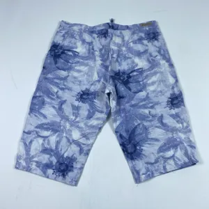 Vintage Columbia Pants‎ Womens Large Blue White Linen Floral Capri 00s AL 8184 thumbnail 10