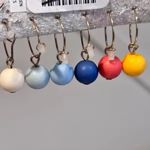 Free People Hair Rings Colorful Matte Bead Ball Hair Accessories Set thumbnail 3