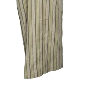 Loft Ann Taylor Women's Pants Striped Flared Leg Mid-Rise ‎ Linen Blend Size 0 thumbnail 2
