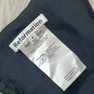 Reformation Bikini Top triangle spaghetti womens Black (size 4) ecovera beach thumbnail 3