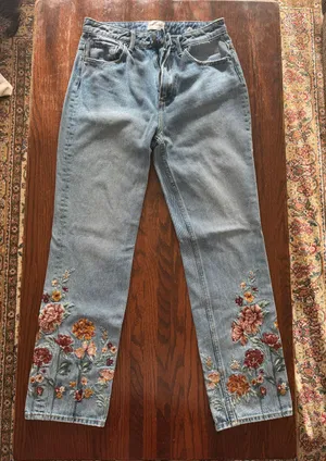 Driftwood Embroidered Jeans thumbnail 1