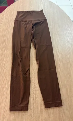 Lululemon Align Ribbed High-Rise Pant 25" Size 0 Brown Neutral Classic W5FJTS thumbnail 1