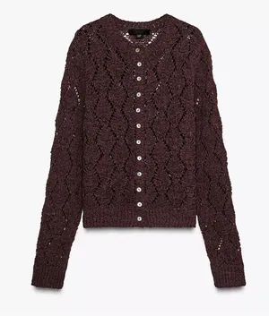 Zara - POINTELLE KNIT CARDIGAN thumbnail 3