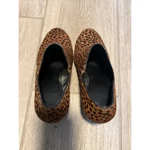 GB Giani Bini Leopard Print Calf Hair Shooties Brown Block Heel‎ Booties Size 8 thumbnail 9
