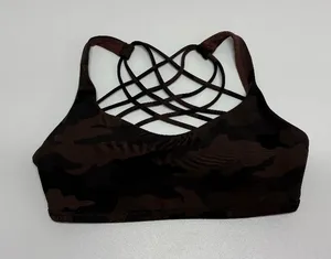 Lululemon Free To Be Bra Wild Camo Brown Bra - Size 6 ( No Tag size-Yes Dot Size thumbnail 1