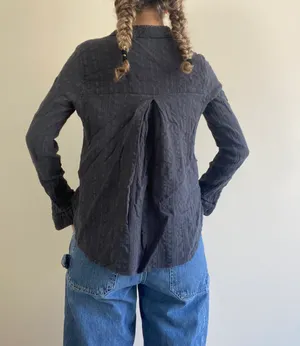 Free People Grey Button Down  Top thumbnail 2