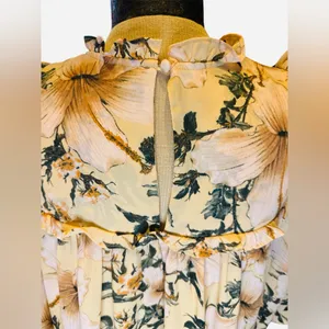 Happy x Nature Kate Hudson Smocked Floral Knee Length Dress‎ NWT Boho Small thumbnail 7