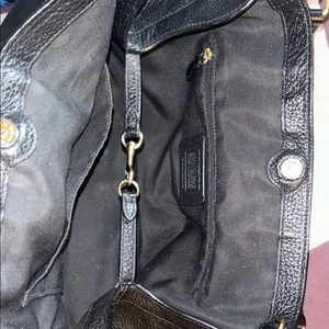Coach Lexy Black Pebbled Leather Shoulder Bag thumbnail 7