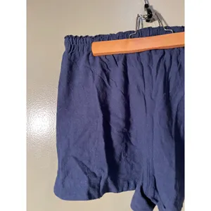 Stradivarius Women's Sz Small Shorts Pull On Elastic Tie Waist Pockets Blue Gray thumbnail 6