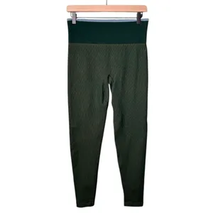 Outdoor Voices Seamless Ribbed 7/8 Length Leggings Green Women’s Size Large thumbnail 3