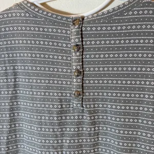 LOFT Grey White Geometric Stripe Knit Short Sleeve Dress Size S NWT‎ thumbnail 9