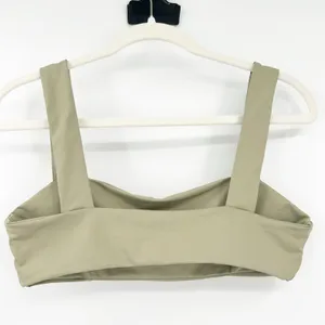 Tan +‎ Lines by Sivan Ayla Womens Beach St. John Wide Strap Swim Bikini Top M thumbnail 5