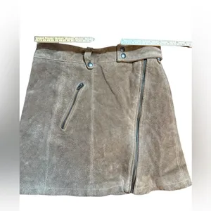 BLANKNYC Run For It Brown‎ Suede Mini Skirt Sz 28 thumbnail 7
