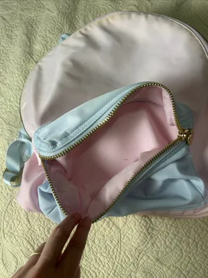 Stoney Clover Lane Pastel Pink and Light Blue Mini Backpack thumbnail 5