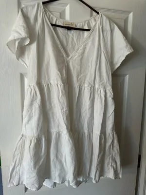 White Casual Dress Size M thumbnail 2