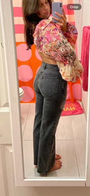 Grey/Black Abercrombie Jeans thumbnail 3