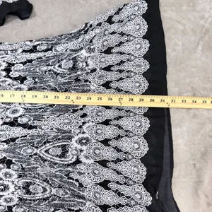 Avenue Blouse 30/32 Black White Whimsigoth Rhinestone Pleated Bell Sleeve Tunic thumbnail 8