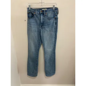 Madewell Skinny Flare Jeans High Rise Medium‎ Wash Blue Denim Size 27 thumbnail 13